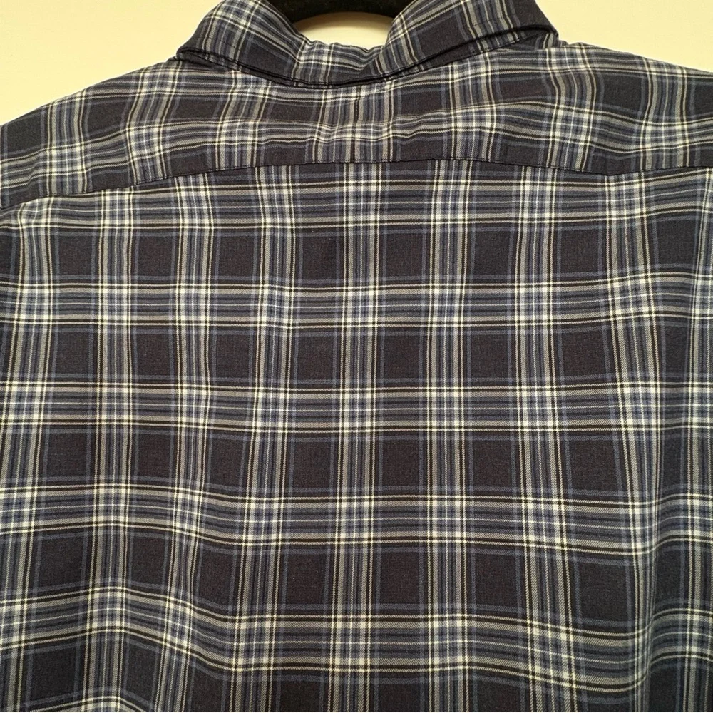 NWT Polo by Ralph Lauren Men’s Button Down Dress Shirt Blue Plaid 100% Cotton
